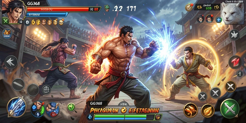 Tampilan gameplay GG368 dengan aksi pertarungan yang mendebarkan.