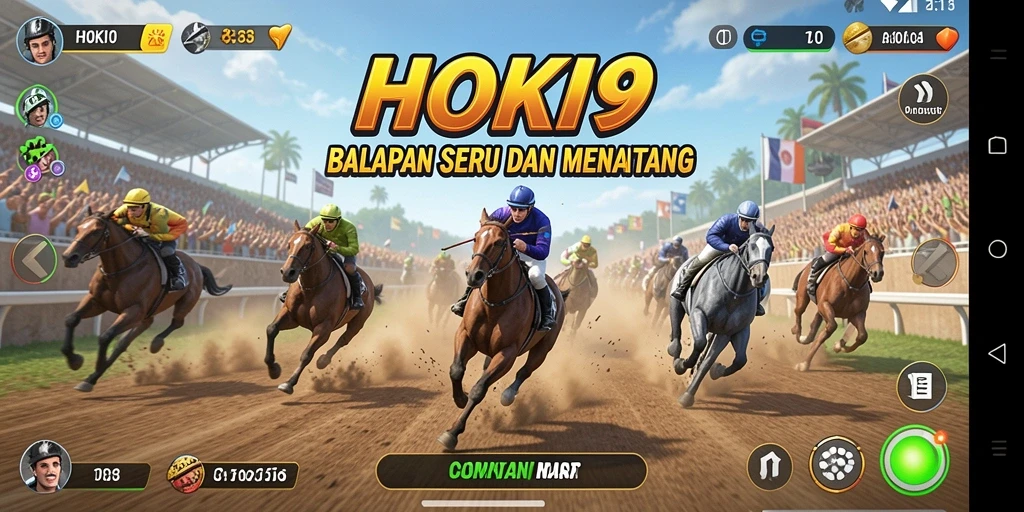 Tampilan menarik dari gameplay balapan seru di HOKI9.