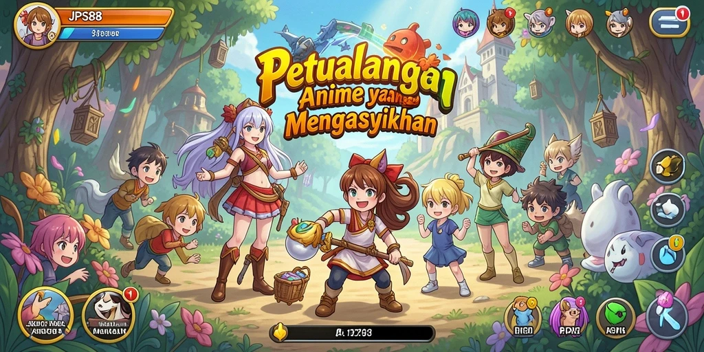 Tampilan aksi seru dalam gameplay JPS88 dengan karakter anime favorit.