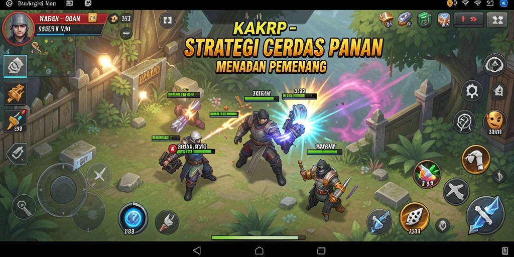 Tampilan gameplay KAKRP yang menegangkan dalam pertempuran strategi.