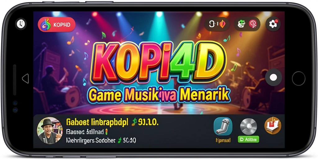 Screenshot gameplay KOPI4D menunjukkan keseruan bermain musik.