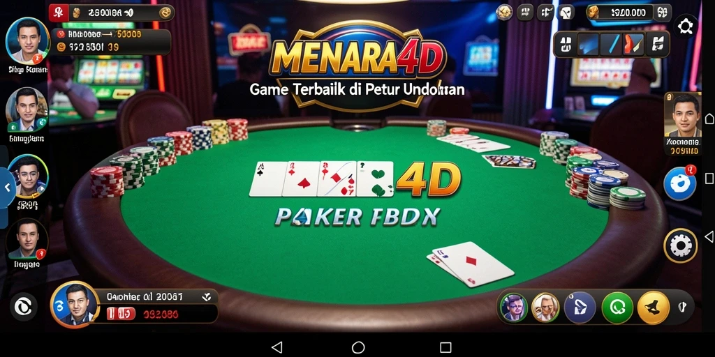 Tampilan menarik dari permainan poker di MENARA4D.