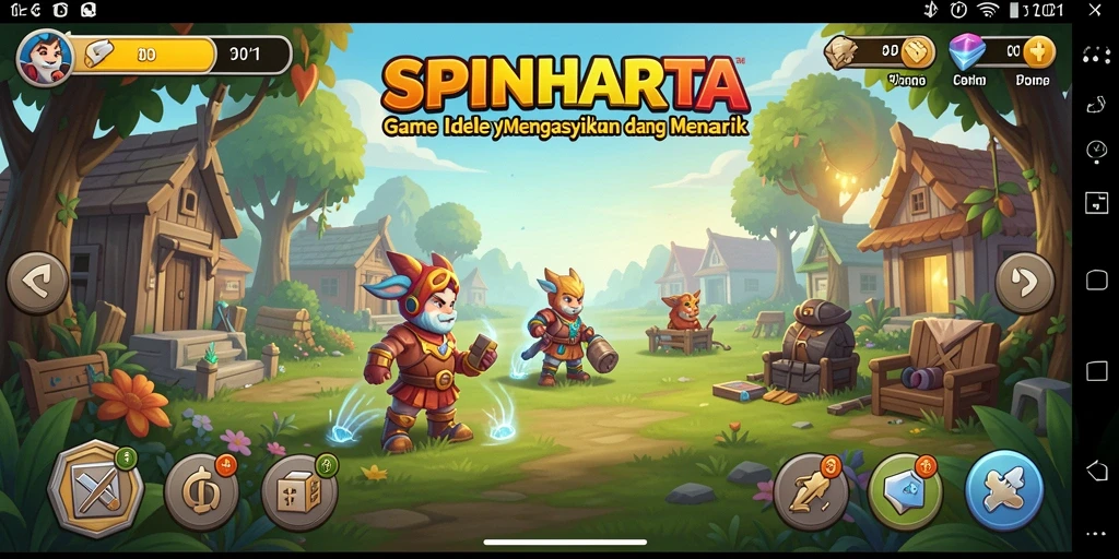 Tampilan gameplay SPINHARTA yang menakjubkan dan interaktif.
