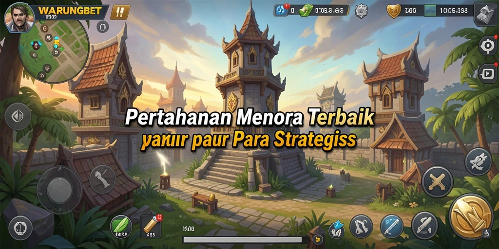 Tampilan menarik screenshot gameplay Tower Defense dari WARUNGBET.