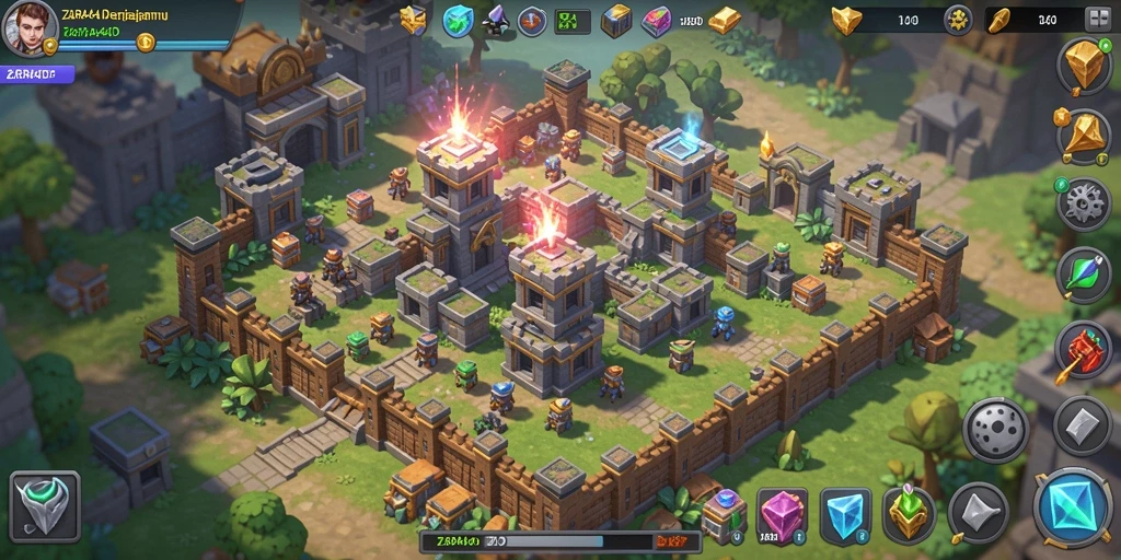 Tangkapan layar ZARA4D menampilkan aksi gameplay Tower Defense yang mendebarkan.
